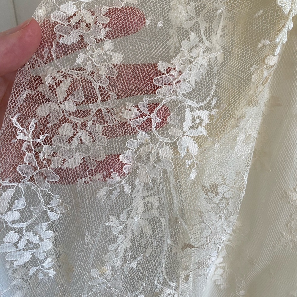 Lovely delicate lace Cream Vintage Top XS - Picture 5 of 5